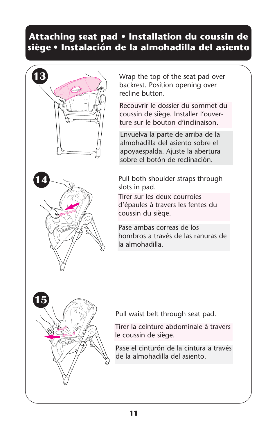Graco Meal Time ISPH016AD User Manual | Page 11 / 28