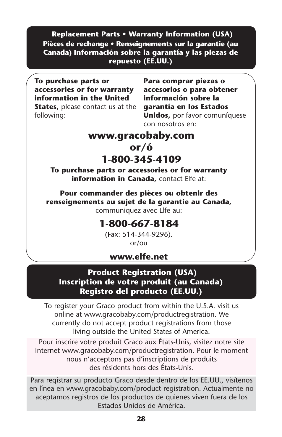 Graco Meal Time ISPH016AD User Manual | Page 28 / 28