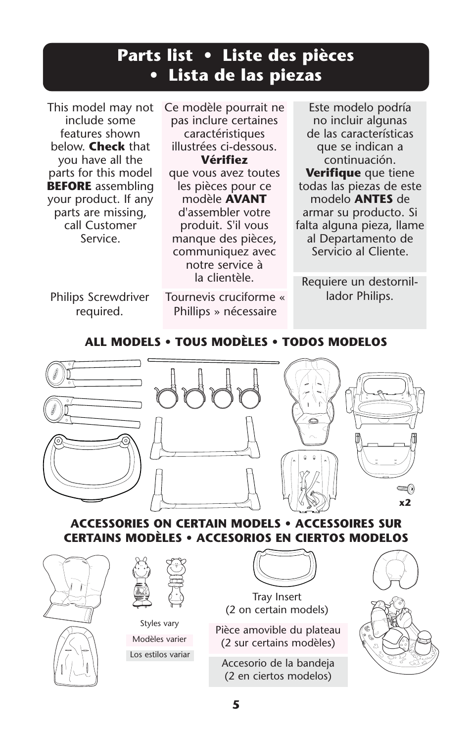 Graco Meal Time ISPH016AD User Manual | Page 5 / 28