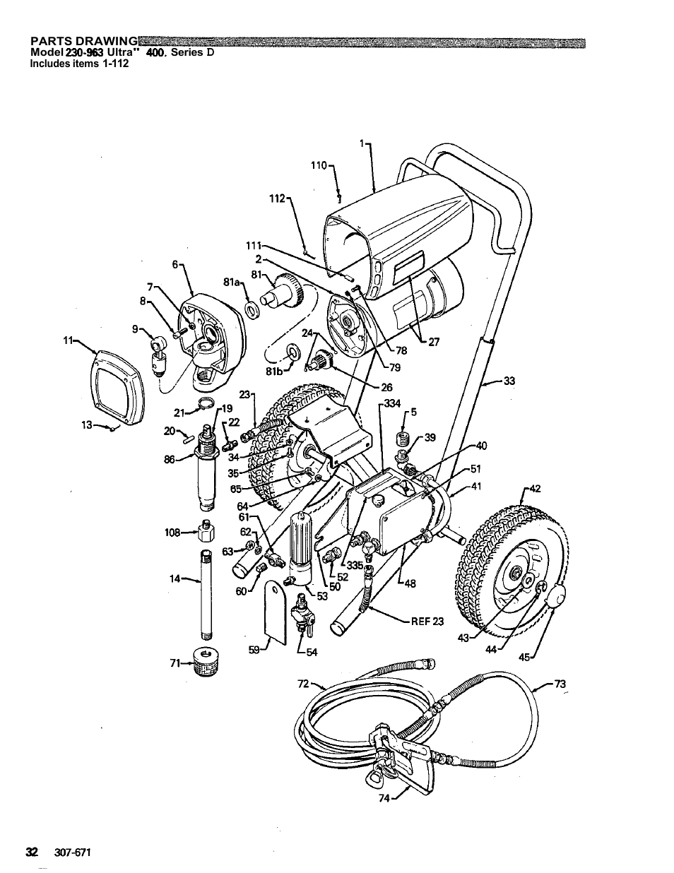 Sprayer | Graco ULTRA AIRLESS 230-963 User Manual | Page 33 / 37