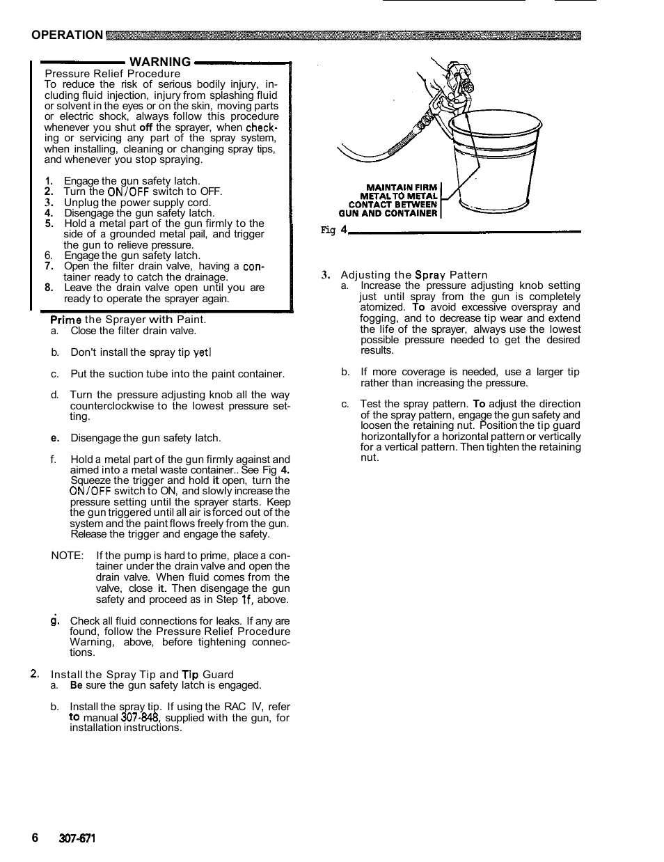 Operation | Graco ULTRA AIRLESS 230-963 User Manual | Page 7 / 37