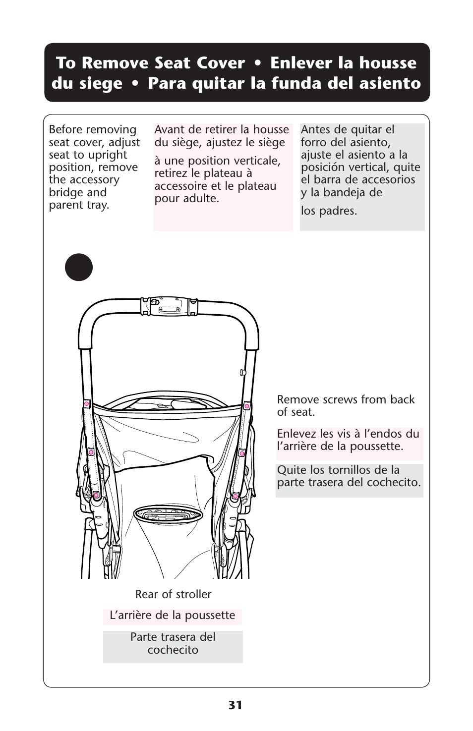 4o du | Graco Quattro Tour PD120916A User Manual | Page 31 / 128