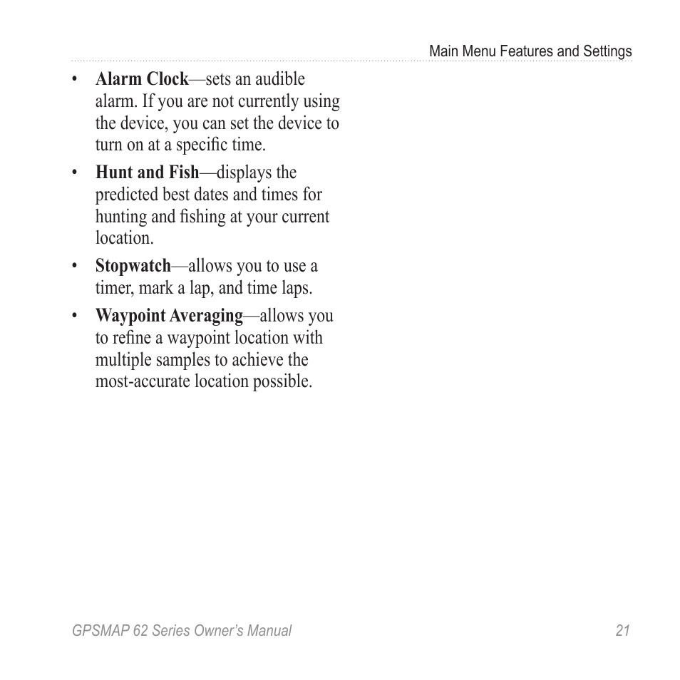 Graco GPSMAP 62 User Manual | Page 25 / 56