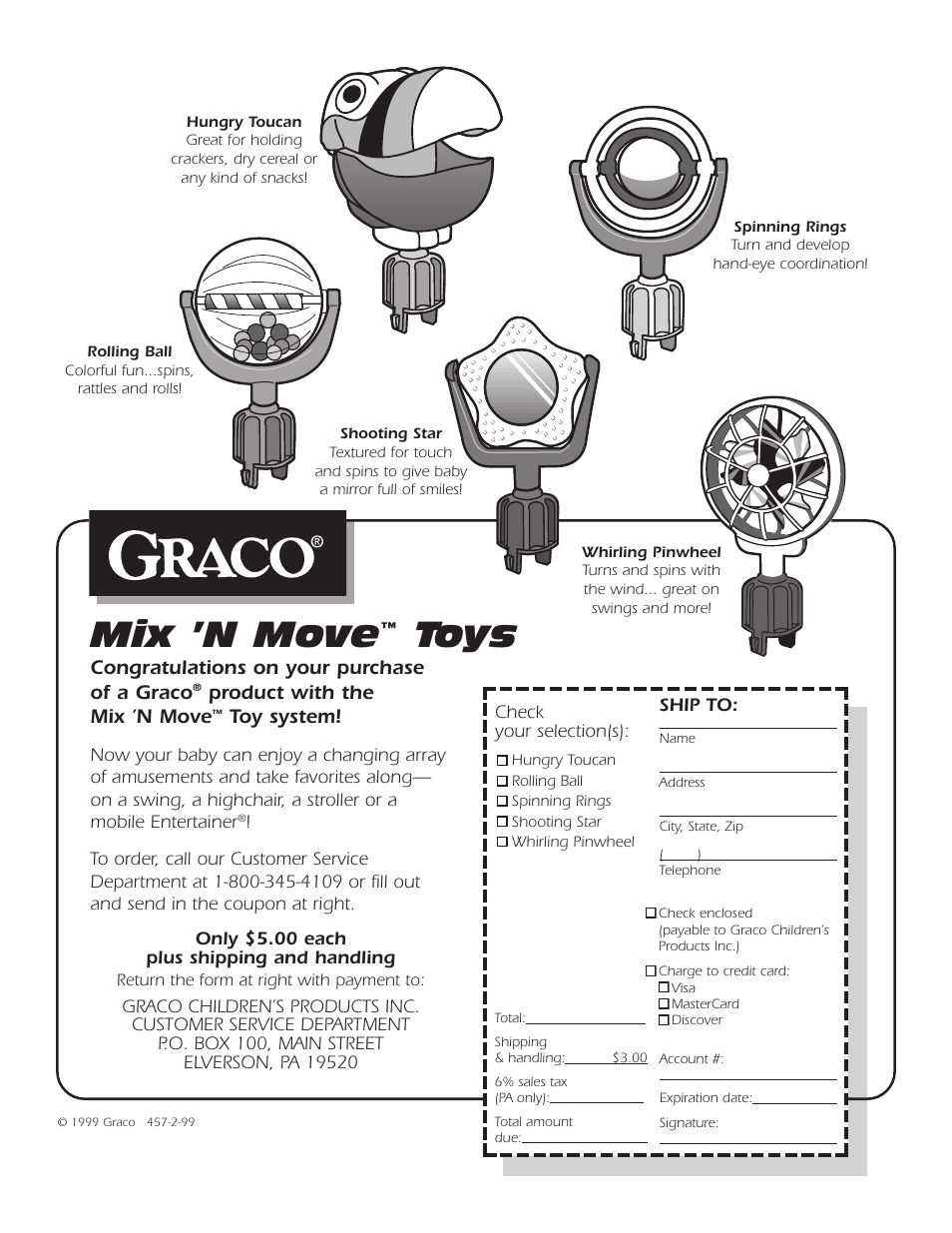 Mix n move, Toys, Product with the mix n move | Toy system | Graco Baby Toy User Manual | Page 2 / 2
