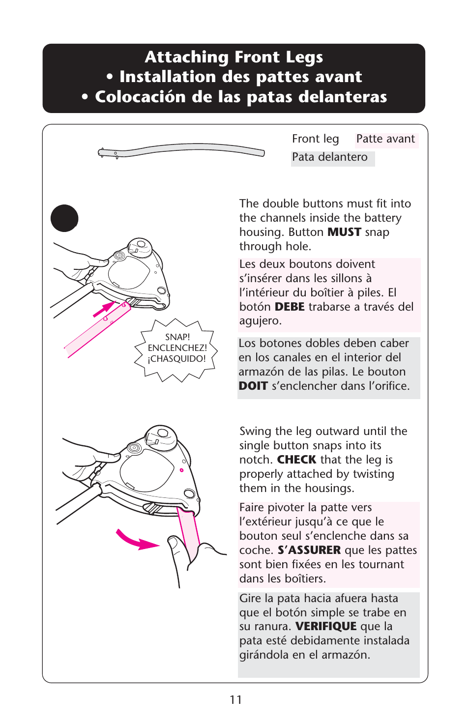 Graco Lovin' Hug 1761531 User Manual | Page 11 / 44