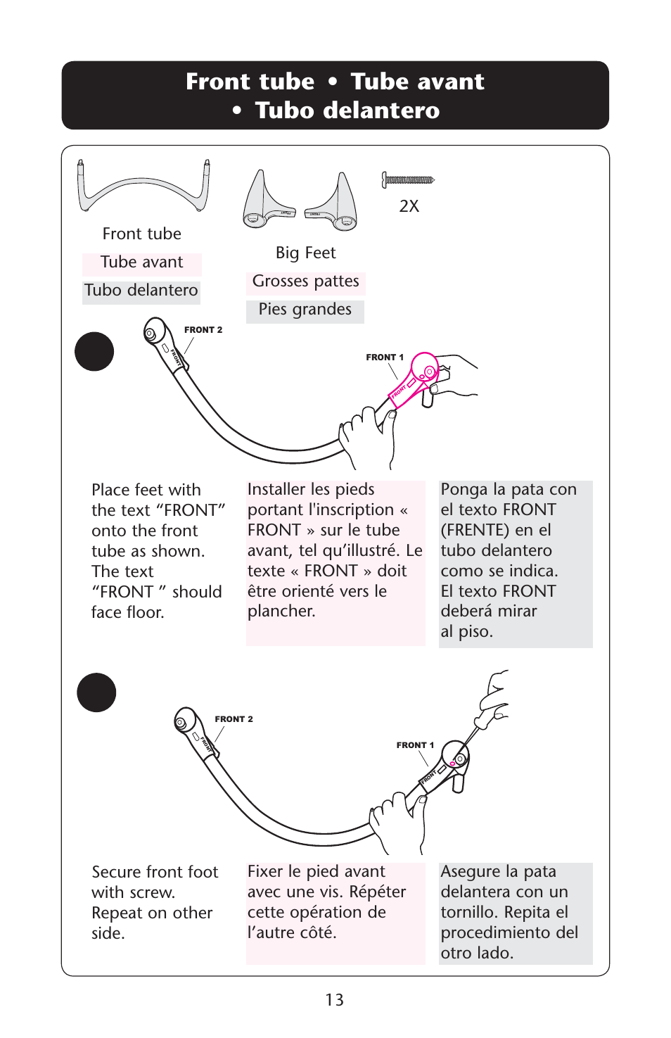 Ront s, 0onga )nstaller 0lace !segure &ixer 3ecure | Graco Lovin' Hug 1761531 User Manual | Page 13 / 44