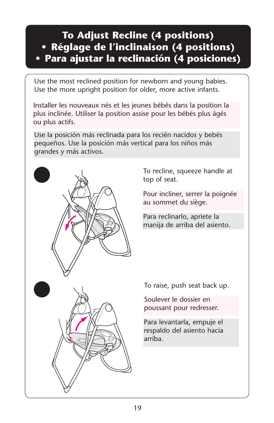 Graco Lovin' Hug 1761531 User Manual | Page 19 / 44