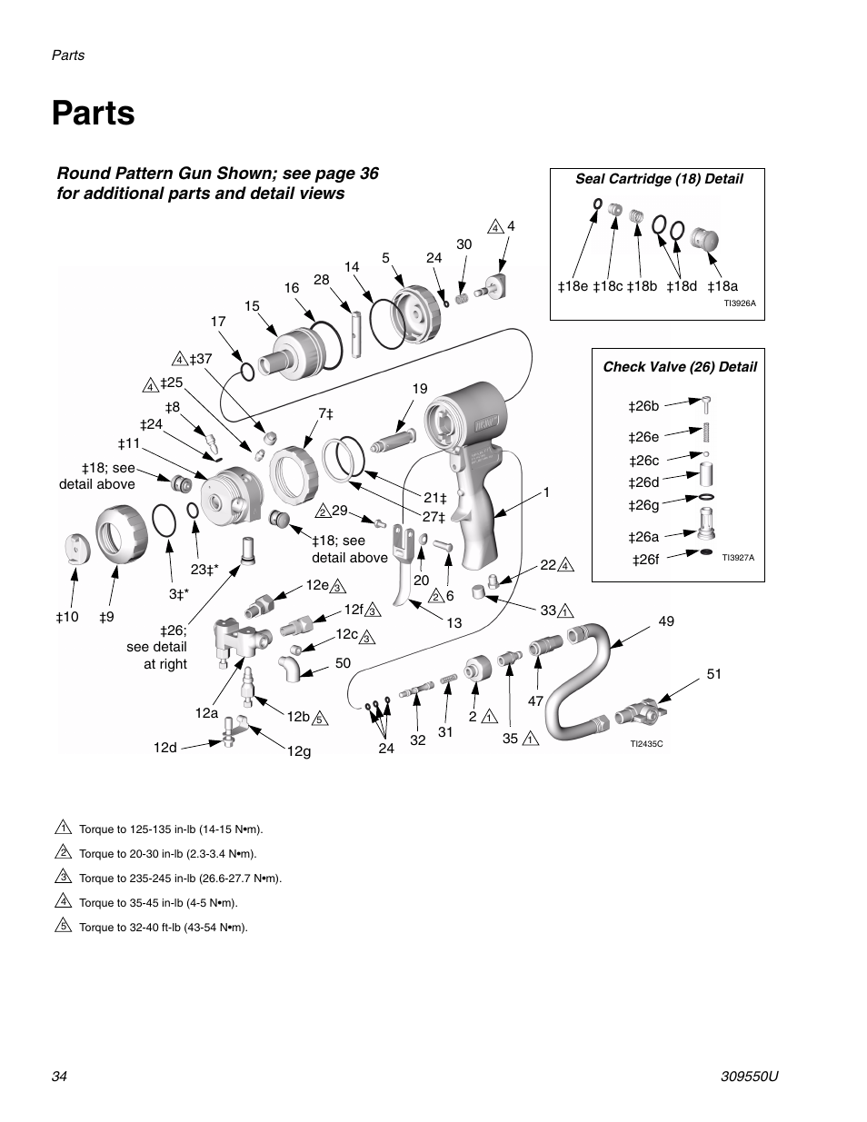 Parts | Graco FUSION 309550U User Manual | Page 34 / 46