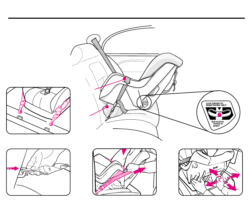 Rear-facing installation with latch | Graco 44164 User Manual | Page 15 / 80