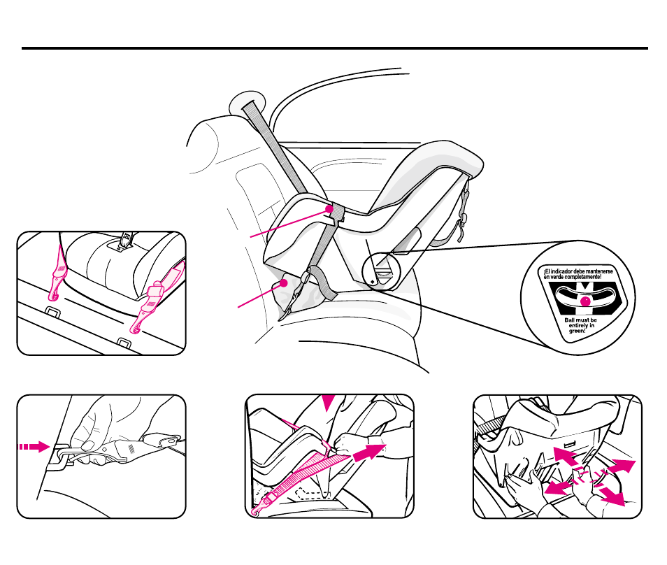 Instalación orientada hacia atrás con latch | Graco 44164 User Manual | Page 55 / 80