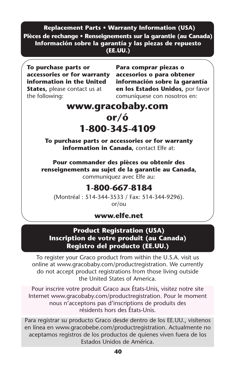 Graco ISPA108AB User Manual | Page 40 / 129