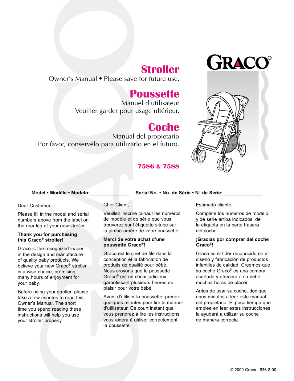 Graco 7588 User Manual | 65 pages