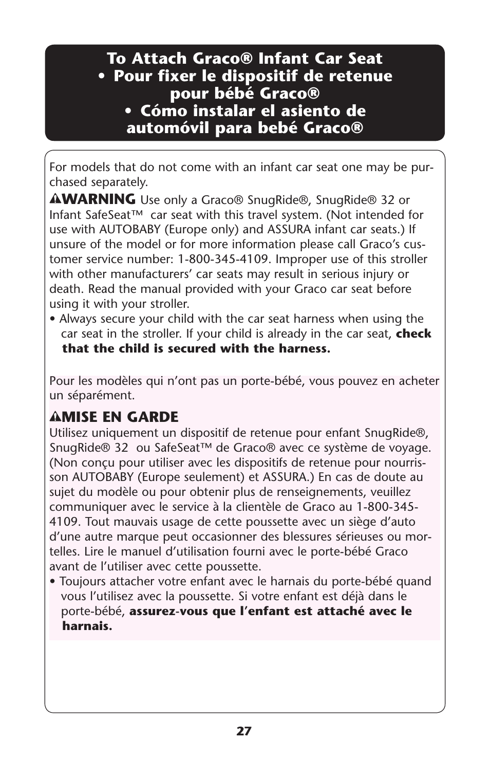Graco 1762856 User Manual | Page 27 / 128