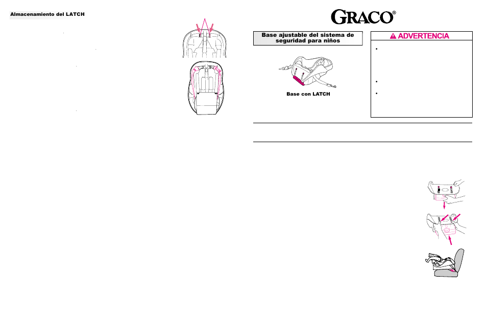 Base ajustable del sistema de seguridad para niños | Graco Carseat User Manual | Page 8 / 8