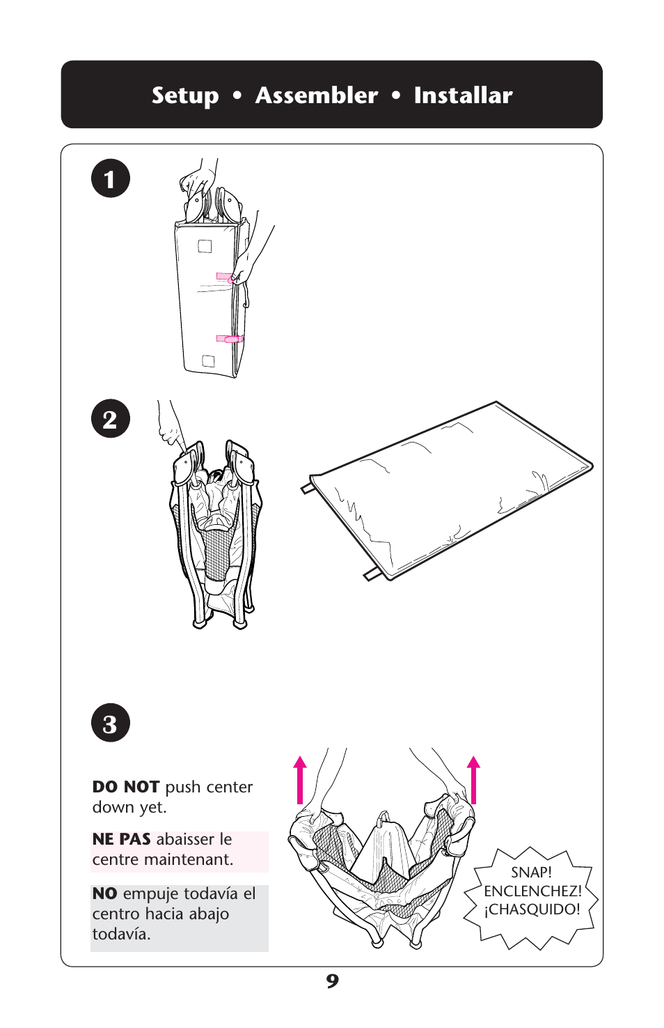 Fe g, Setup • assembler • installar | Graco 1762879 User Manual | Page 9 / 32