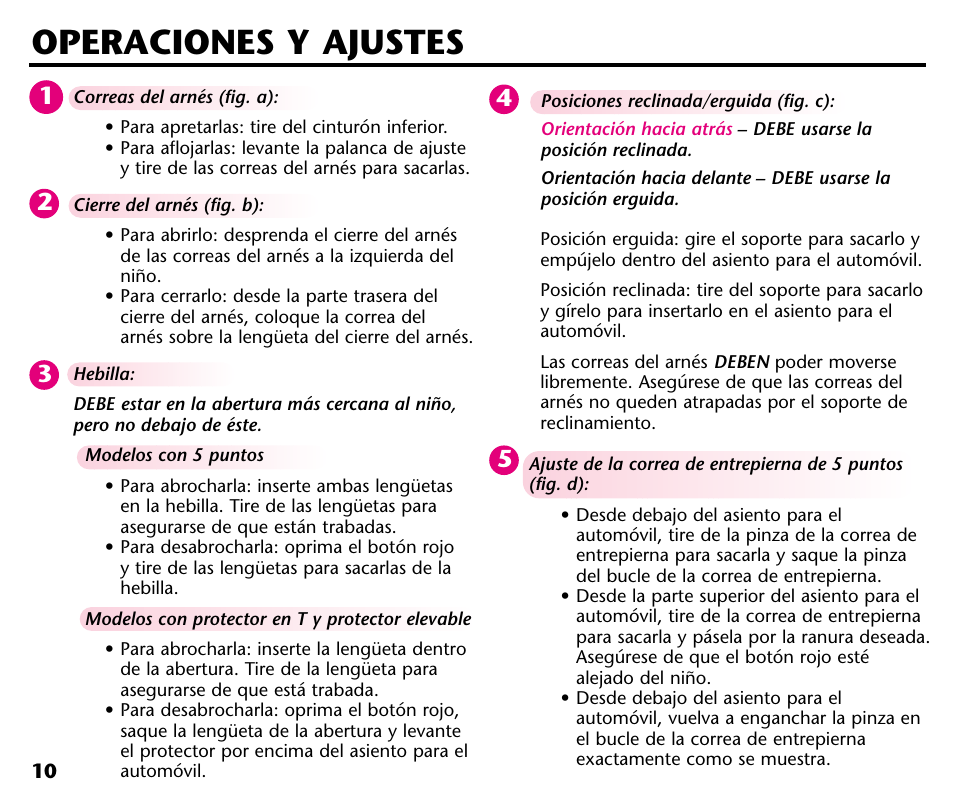 Operaciones y ajustes | Graco 1000 STETM User Manual | Page 40 / 54