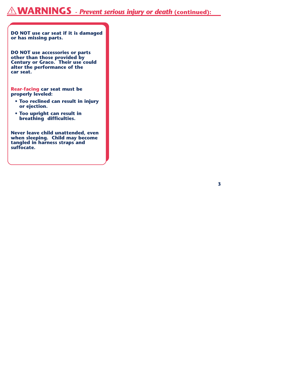 Warnings, Prevent serious injury or death | Graco 1000 STETM User Manual | Page 5 / 54