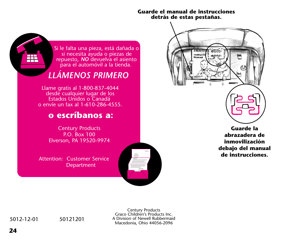 Llámenos primero, O escríbanos a | Graco 1000 STETM User Manual | Page 54 / 54