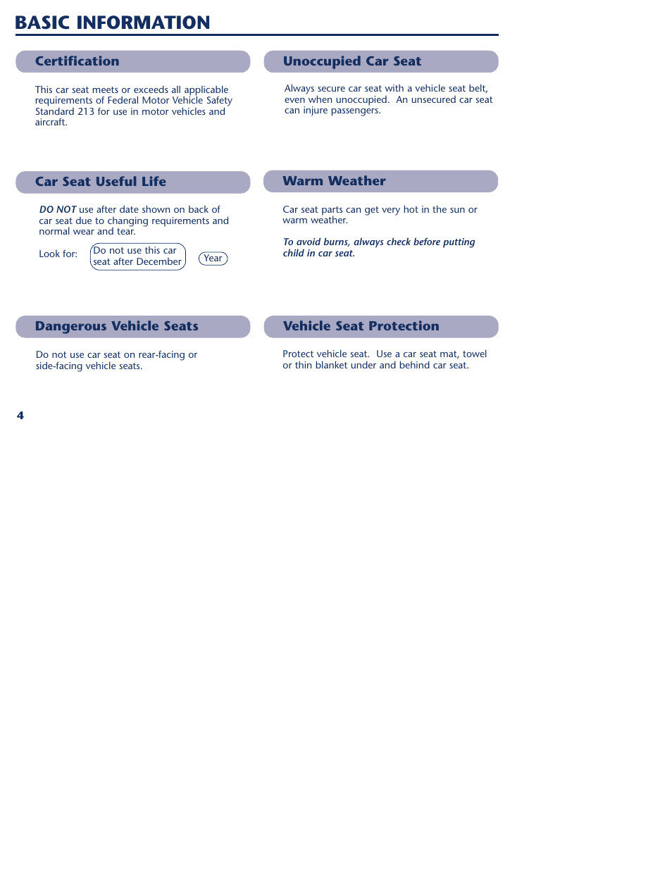 Basic information | Graco 1000 STETM User Manual | Page 6 / 54