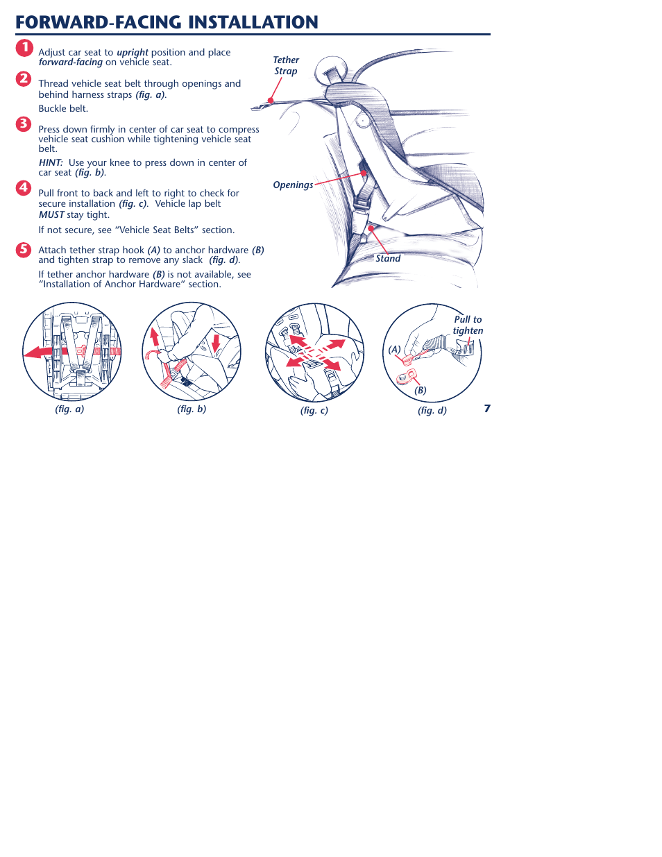 Forward-facing installation | Graco 1000 STETM User Manual | Page 9 / 54