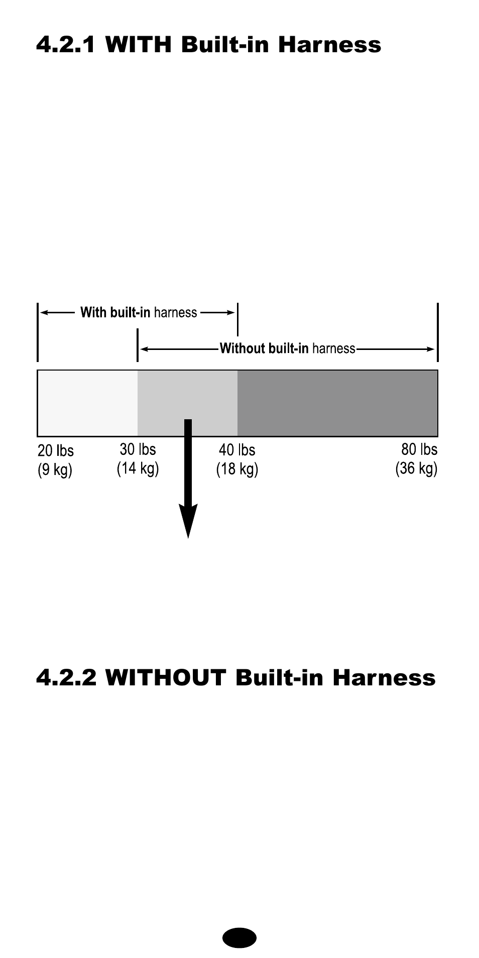1 with built-in harness, 2 without built-in harness | Graco 8486 User Manual | Page 10 / 74