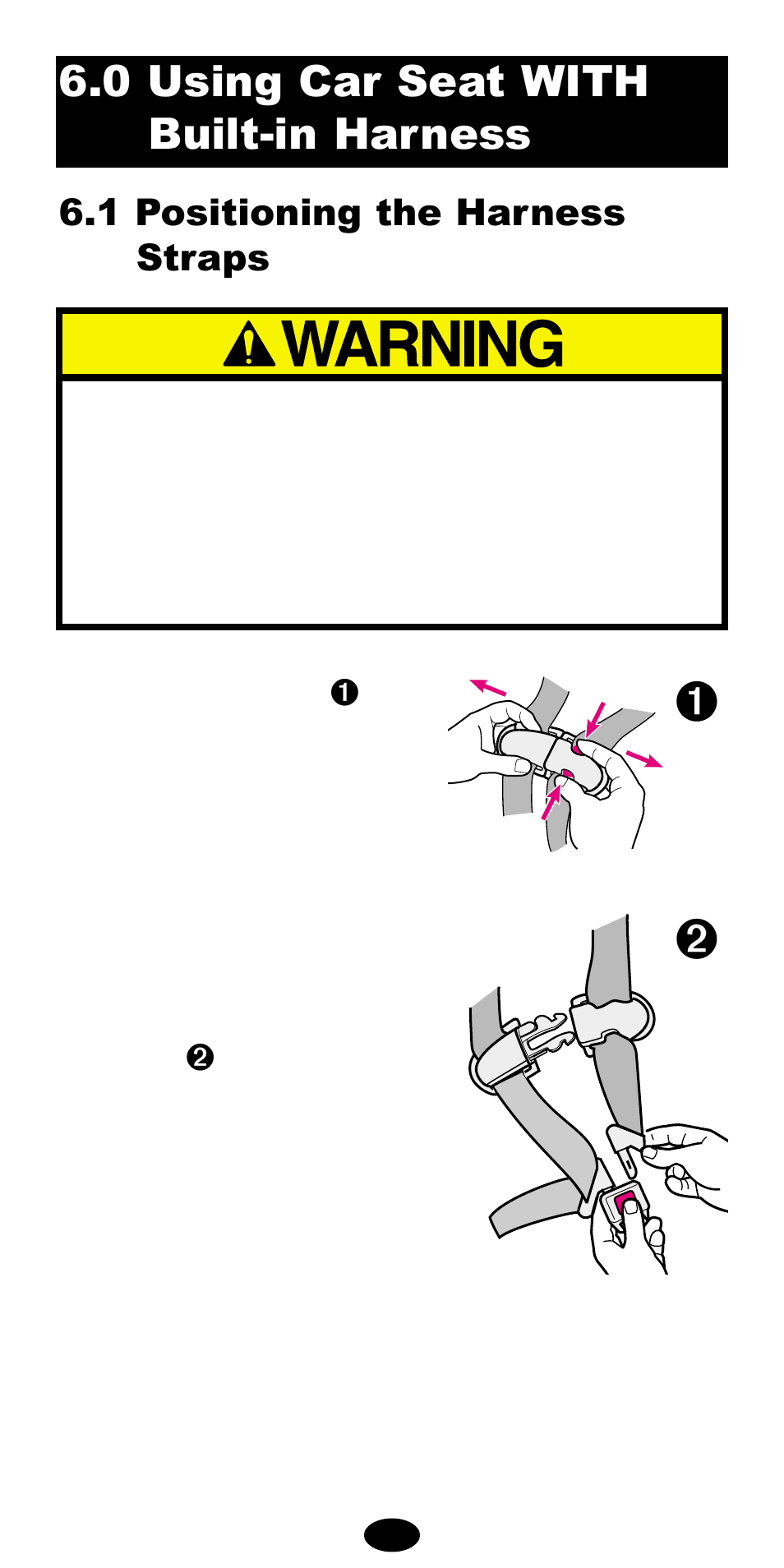 0 using car seat with built-in harness | Graco 8486 User Manual | Page 18 / 74
