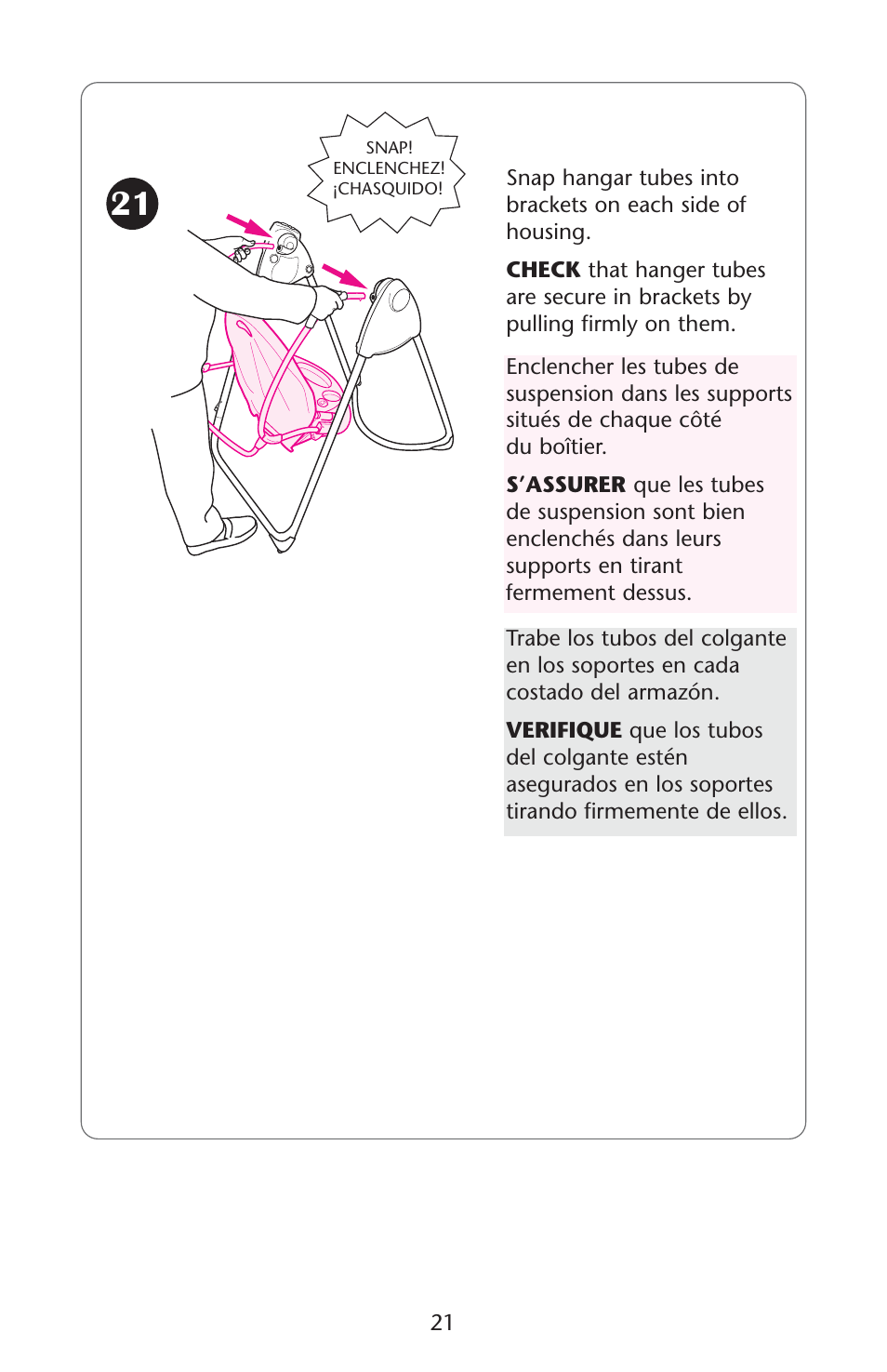 Graco Lovin' Hug 1757214 User Manual | Page 21 / 52