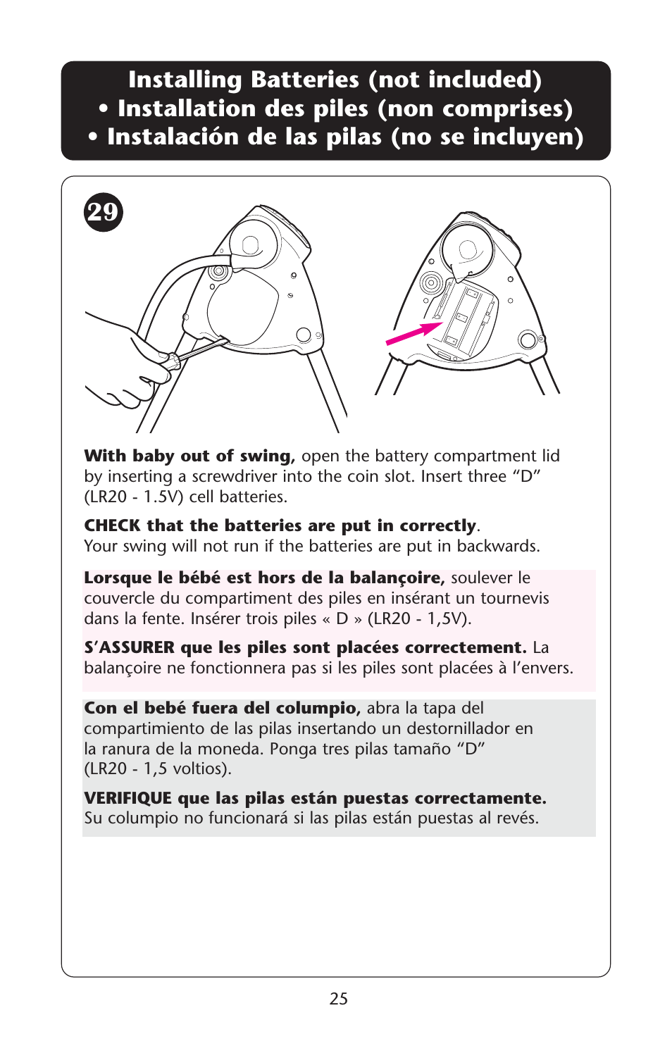 Graco Lovin' Hug 1757214 User Manual | Page 25 / 52
