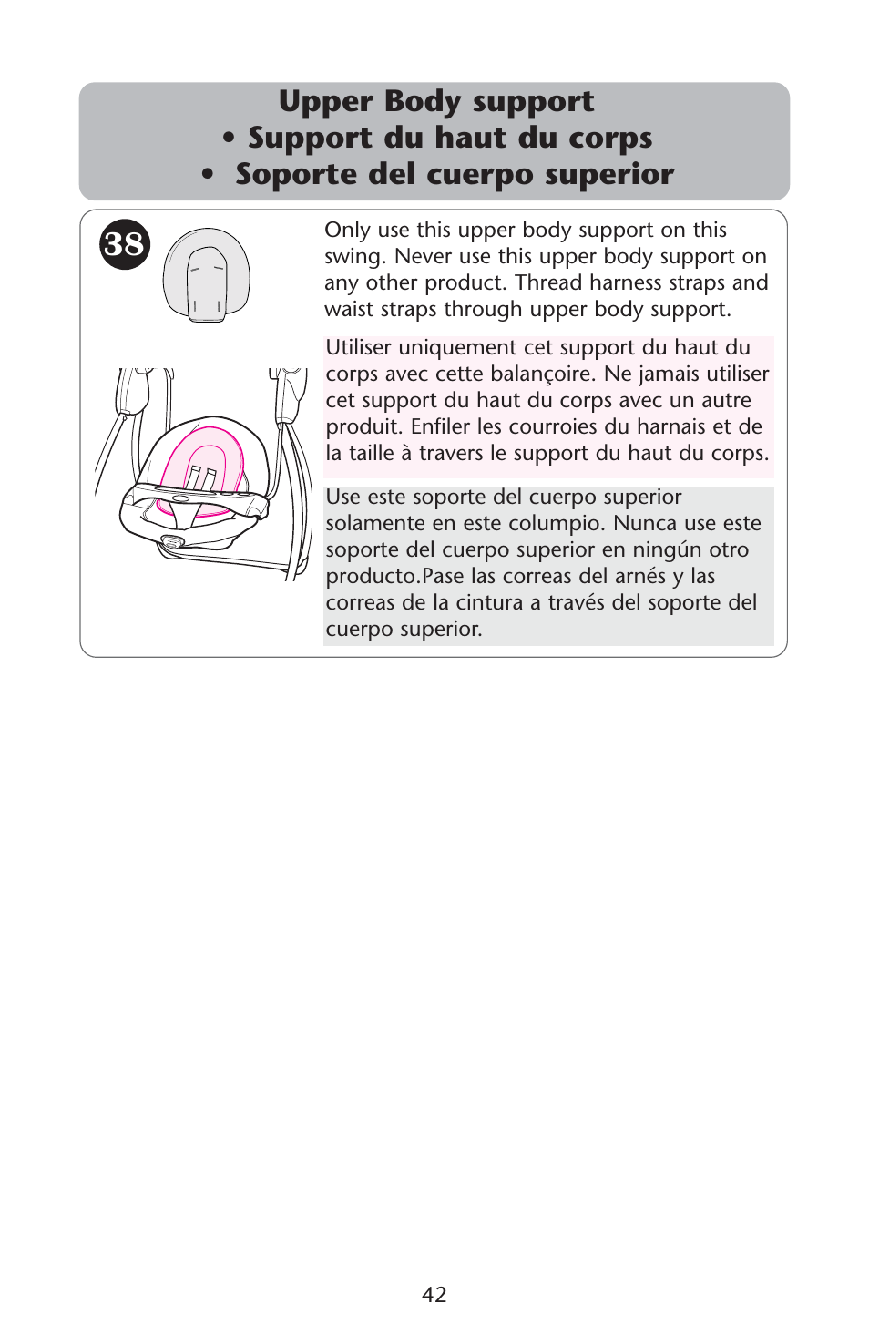 Graco Lovin' Hug 1757214 User Manual | Page 42 / 52