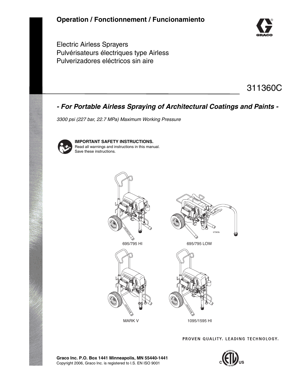 Graco 311360C User Manual | 32 pages