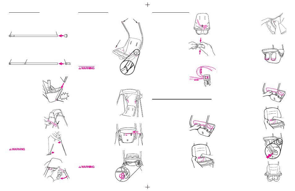 Attaching the seat, Attaching the legs, Cloth seat cover (on certain models) | Vinyl seat cover (on certain models) | Graco 1131 User Manual | Page 3 / 6