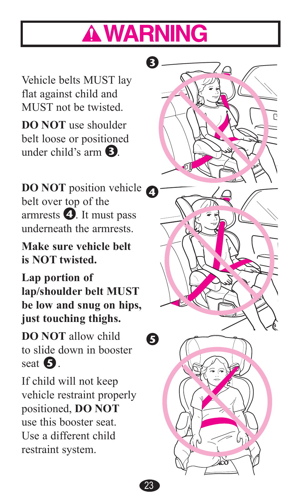 Awarning | Graco PD141229A User Manual | Page 23 / 80