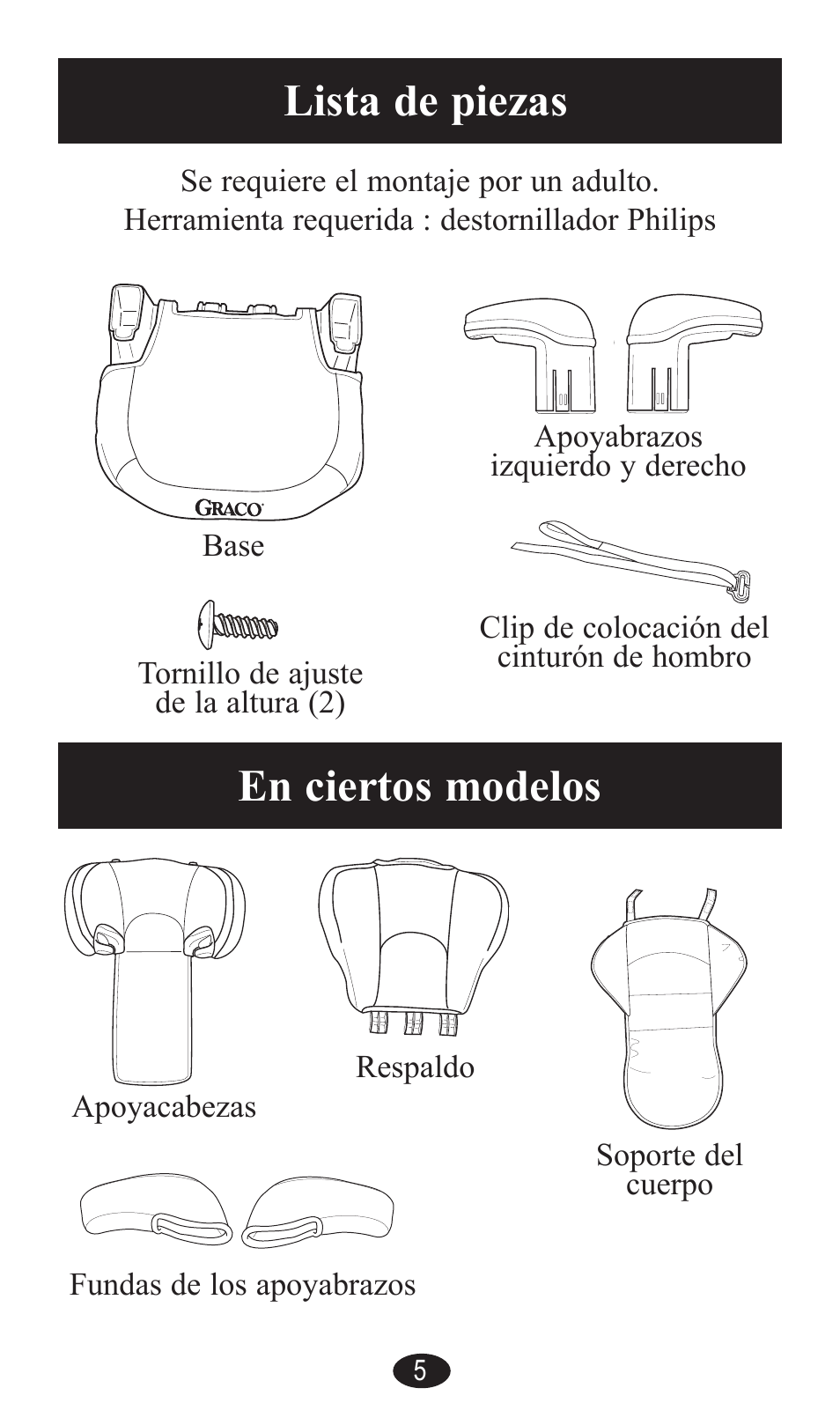 Lista de piezas, En ciertos modelos | Graco PD141229A User Manual | Page 45 / 80