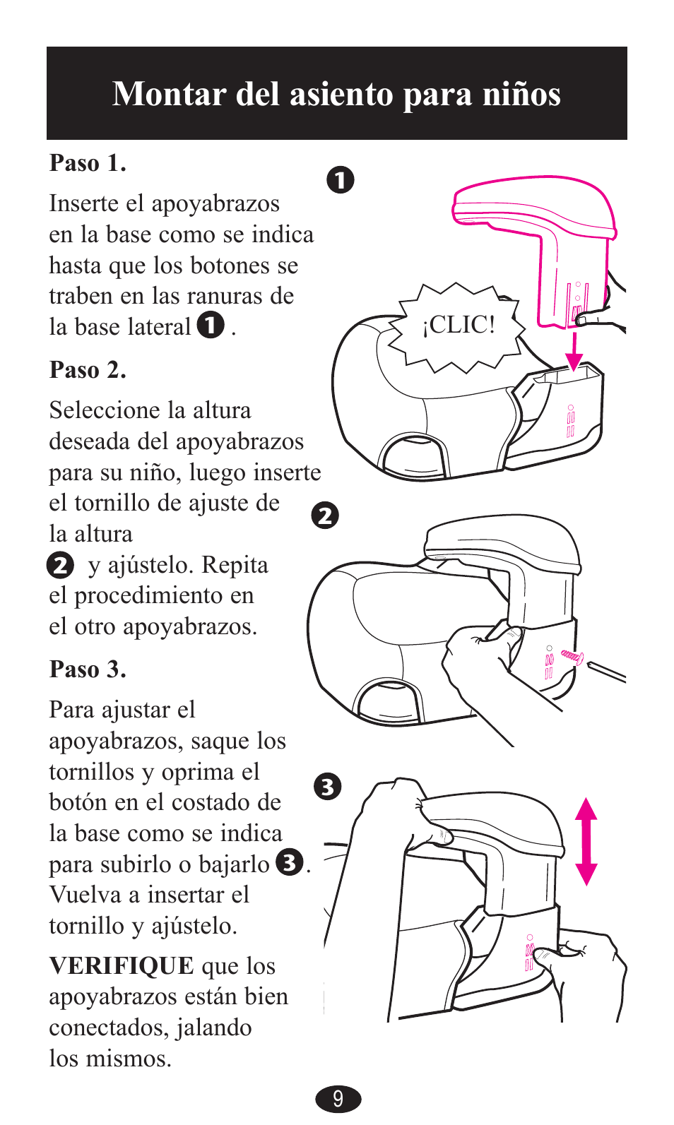 Montar del asiento para niños | Graco PD141229A User Manual | Page 49 / 80