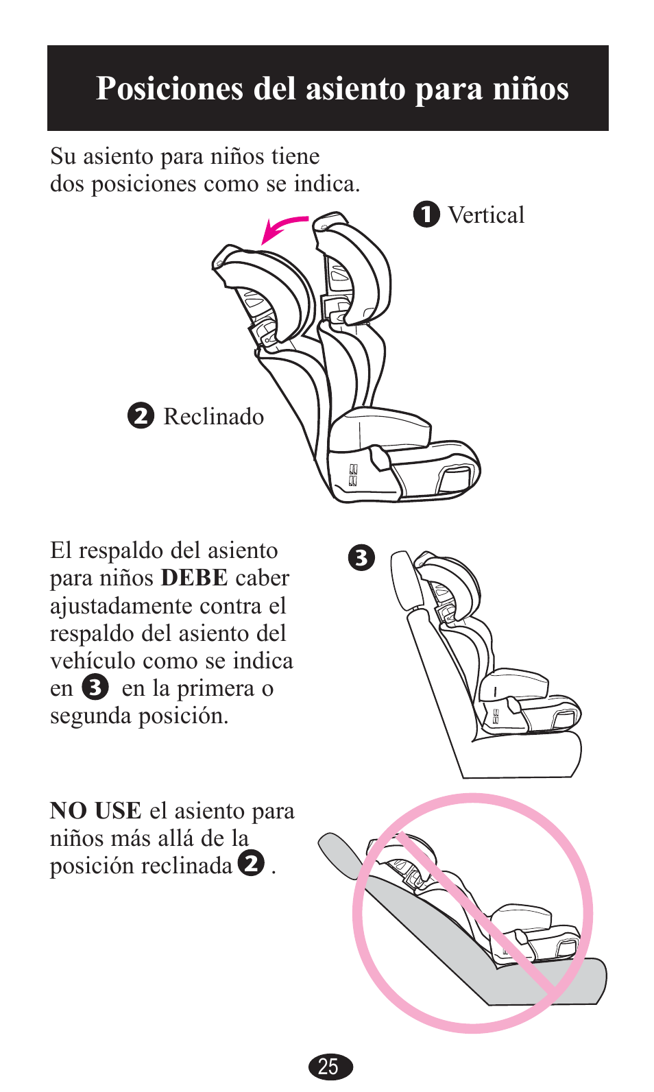 Posiciones del asiento para niños | Graco PD141229A User Manual | Page 65 / 80