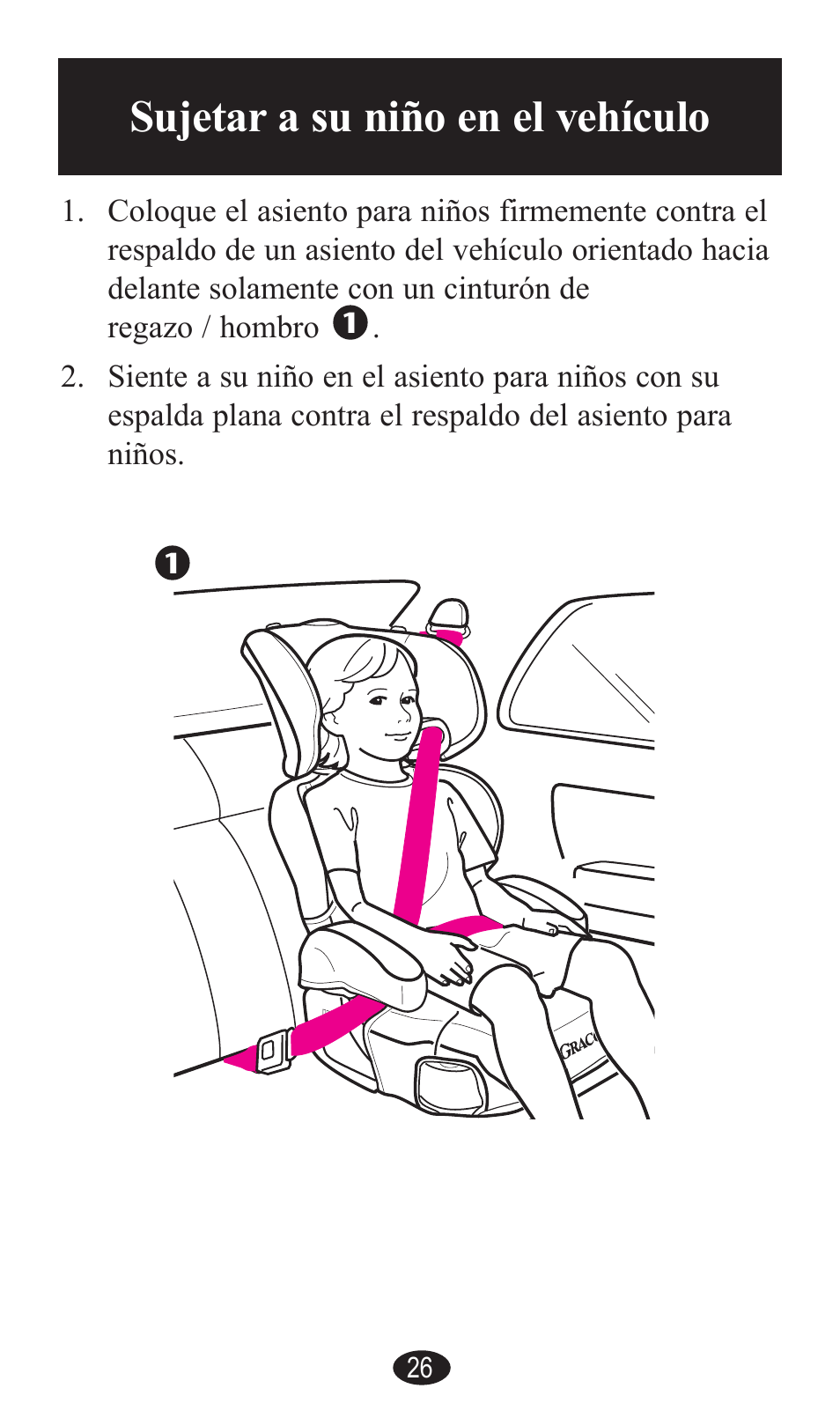 Sujetar a su niño en el vehículo | Graco PD141229A User Manual | Page 66 / 80
