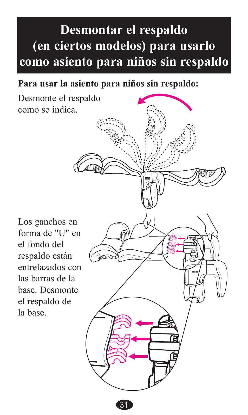 Como un asiento para niños sin respaldo, Para usar la asiento para niños sin respaldo | Graco PD141229A User Manual | Page 71 / 80
