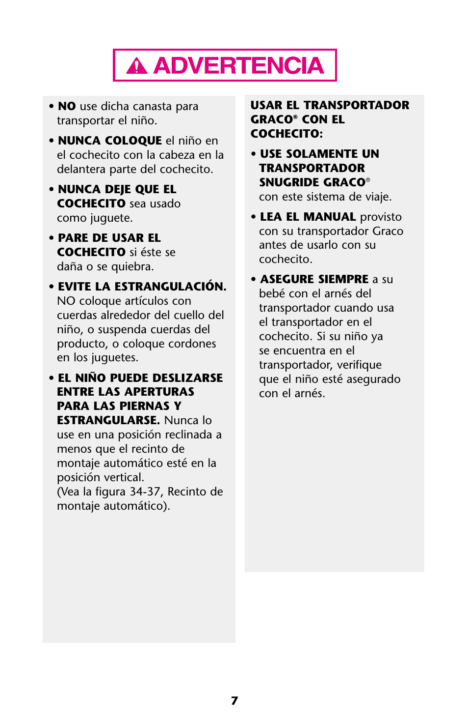 Graco ISPA118AA User Manual | Page 7 / 40