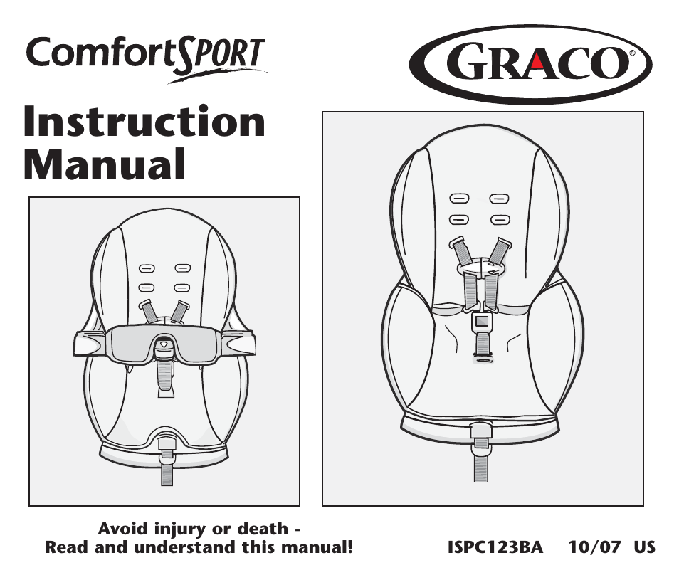 Graco ComfortSport ISPC123BA User Manual | 88 pages