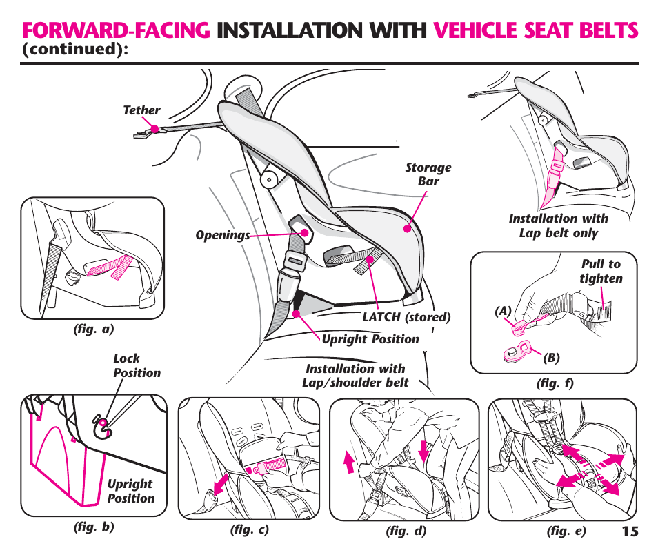 Continued) | Graco ComfortSport ISPC123BA User Manual | Page 17 / 88