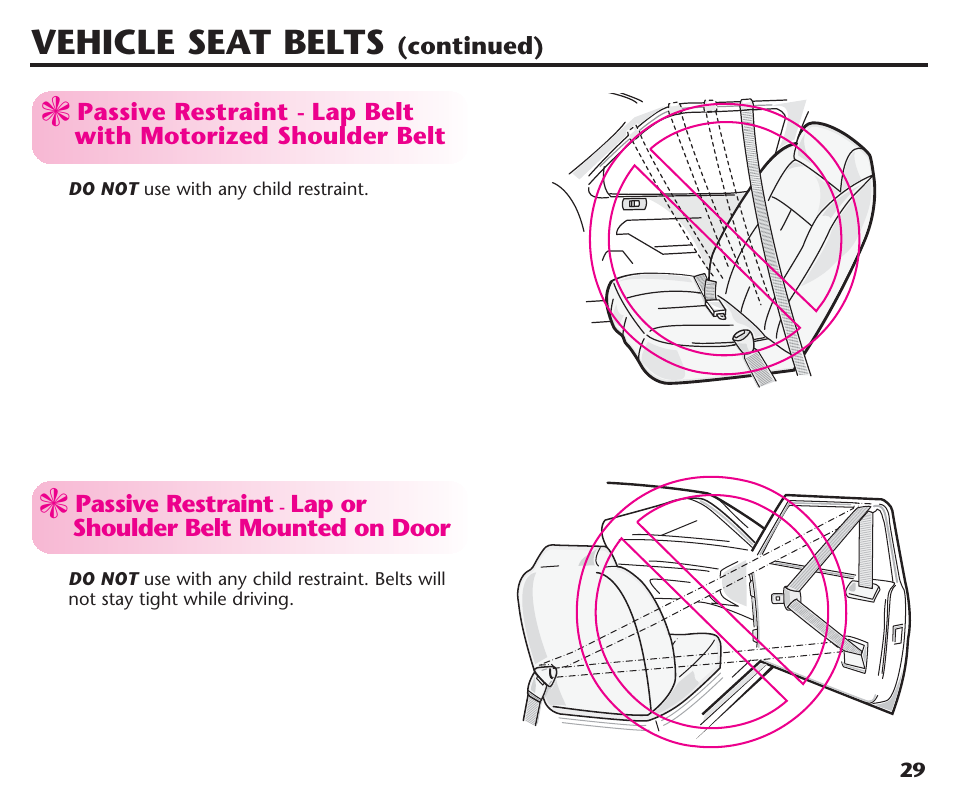 Vehicle seat belts | Graco ComfortSport ISPC123BA User Manual | Page 31 / 88