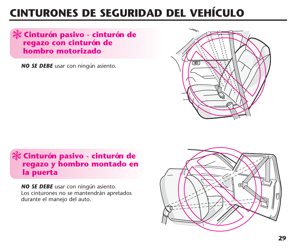 Cinturones de seguridad del vehículo | Graco ComfortSport ISPC123BA User Manual | Page 75 / 88