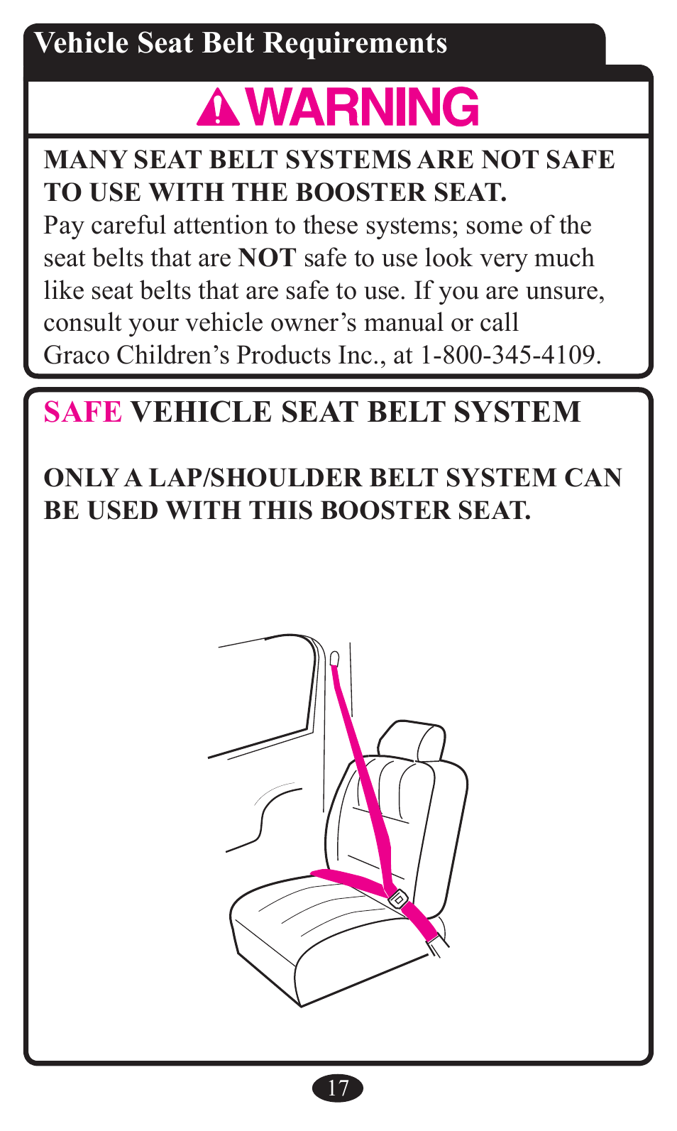 Graco Booster Seat User Manual | Page 17 / 72