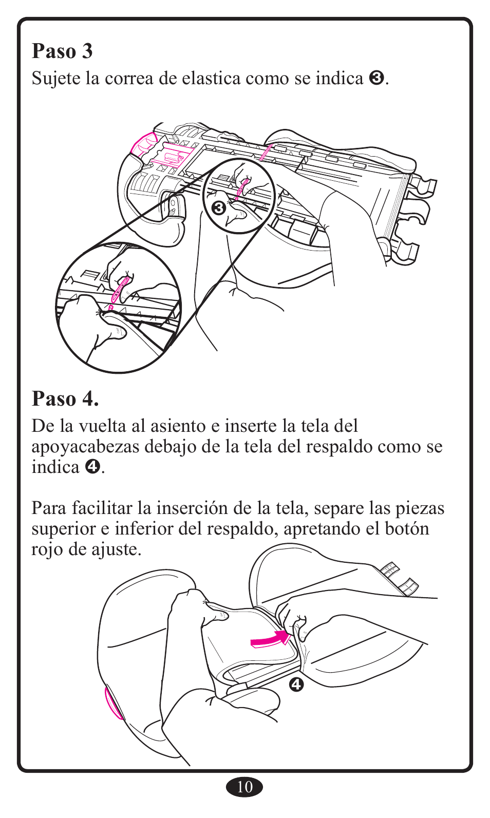 Paso 3, Paso 4 | Graco Booster Seat User Manual | Page 46 / 72