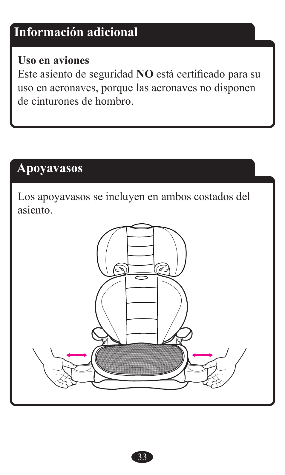 Información adicional, Apoyavasos | Graco Booster Seat User Manual | Page 69 / 72