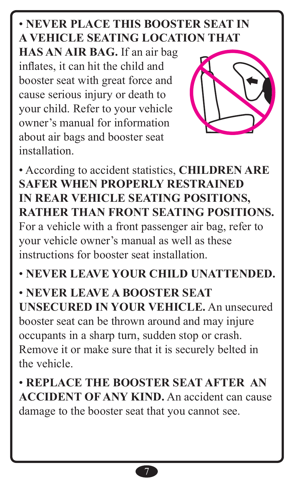 Graco Booster Seat User Manual | Page 7 / 72