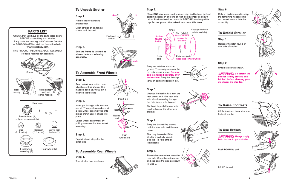Parts list | Graco 7950 User Manual | Page 4 / 7