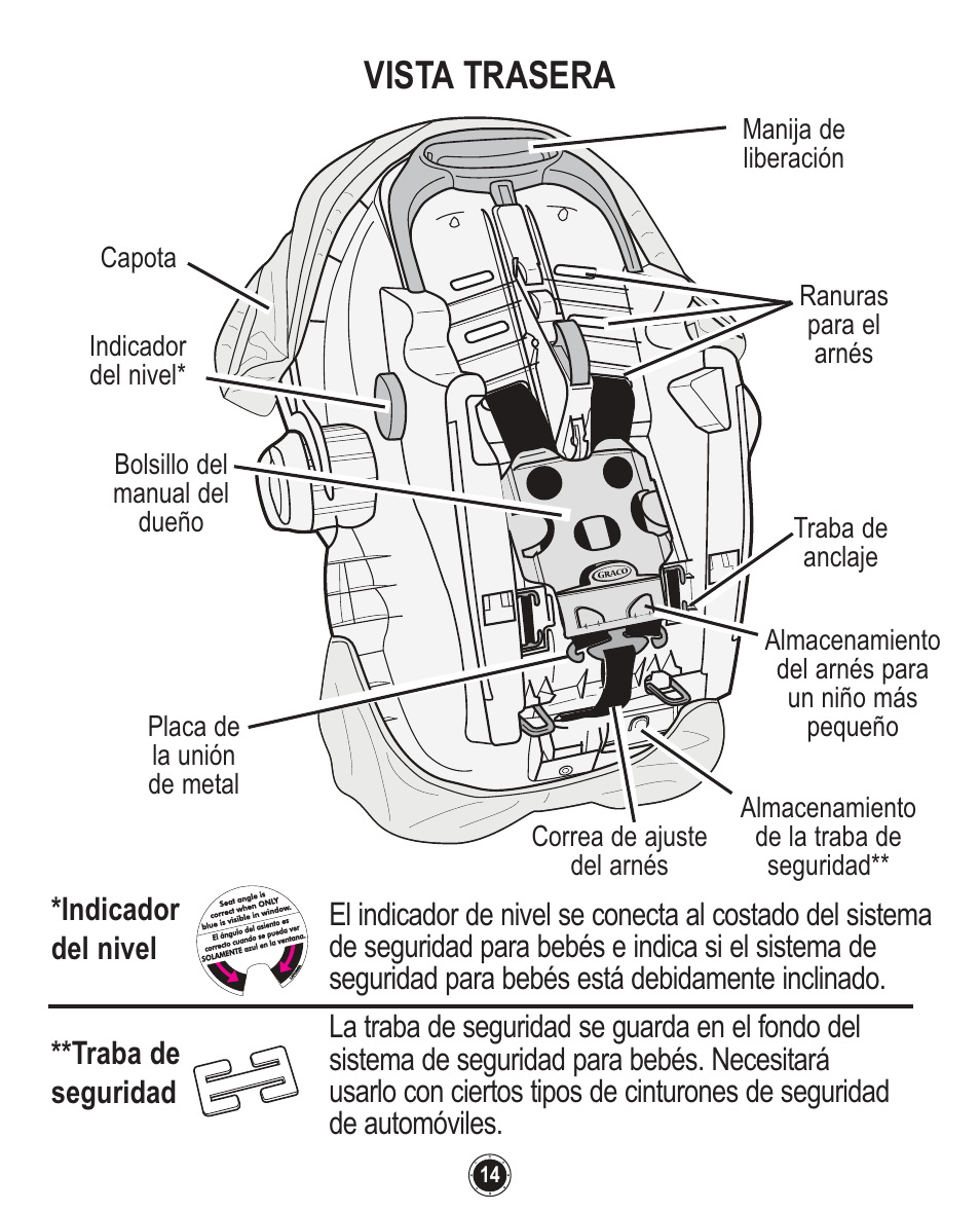 Vista trasera | Graco Stylus 1759703 User Manual | Page 94 / 124