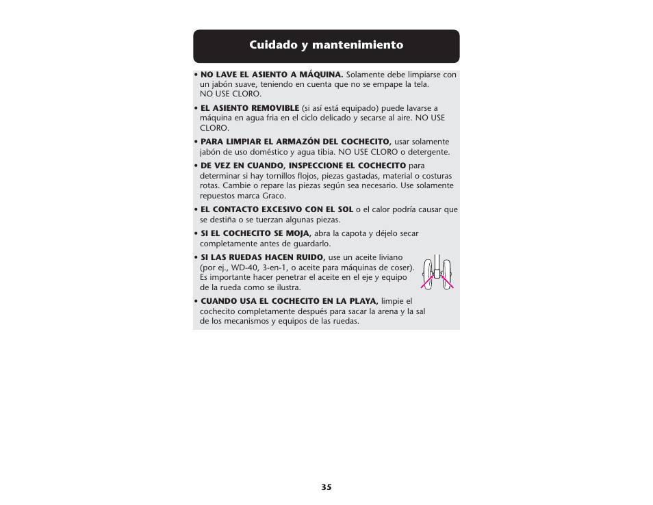 Cuidado y mantenimiento | Graco ISPA109AC User Manual | Page 20 / 125