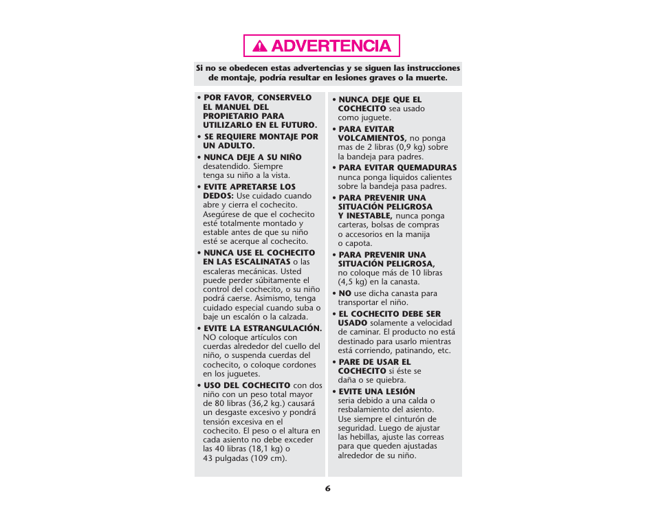 Graco ISPA109AC User Manual | Page 6 / 125